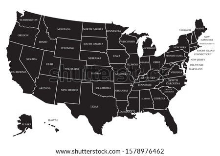 United state of America map illustration vector geography flag silhouette sign background country graphic nation 