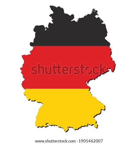 Germany map city  illustration vector geography flag silhouette sign background country graphic nation Foto d'archivio © 