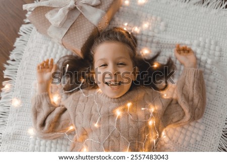 Similar – Image, Stock Photo Smilling girl in the mountains