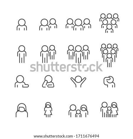 People and Team icons set,Vector