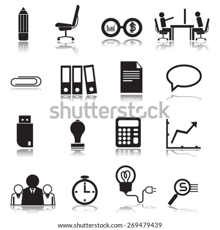 Business Office Icon , Vector.