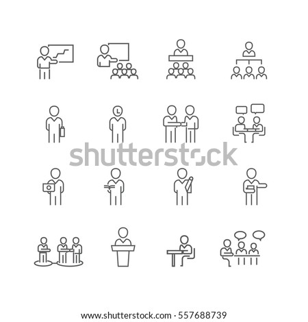 Business and people set icons,Vector