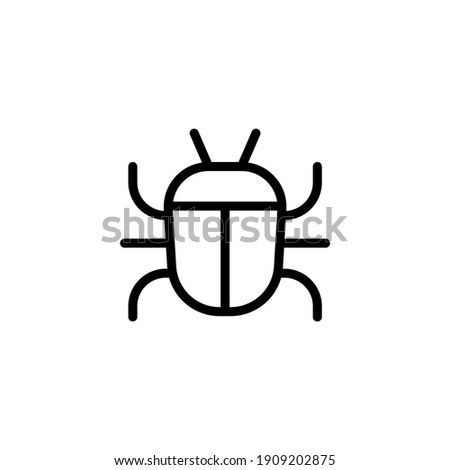 bug animal vector line icon