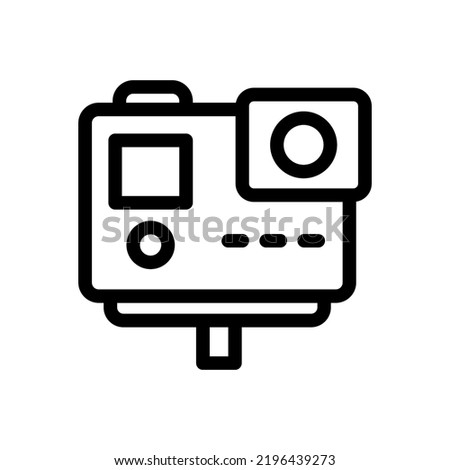 action camera line icon illustration vector graphic 