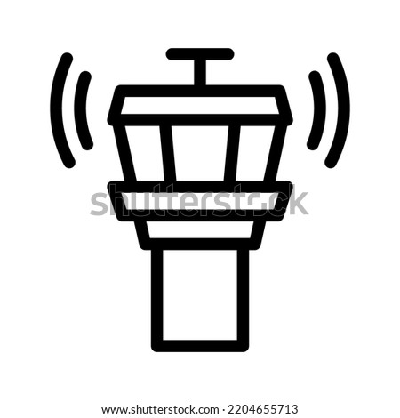 control tower line icon illustration vector graphic