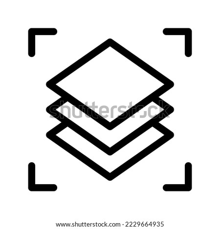 layer line icon illustration vector graphic