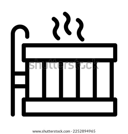 hot tub line icon illustration vector graphic
