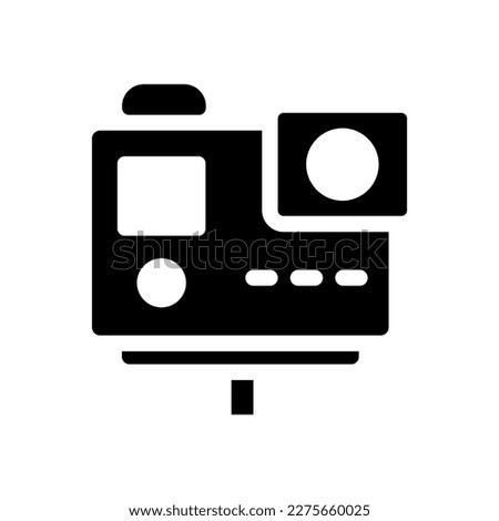 action camera solid icon illustration vector graphic 