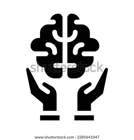 mental health solid icon illustration vector graphic