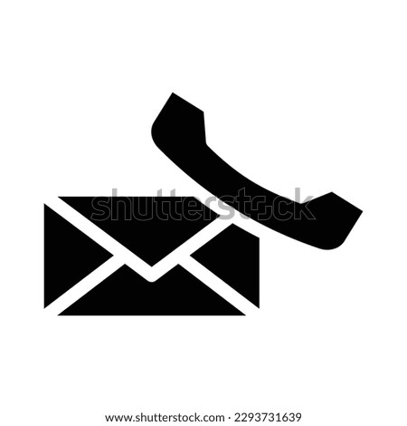 contact info glyph icon illustration vector graphic