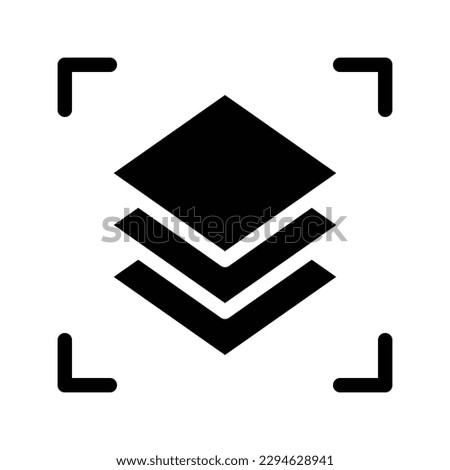 layer glyph icon illustration vector graphic