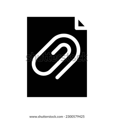 attached glyph icon illustration vector graphic