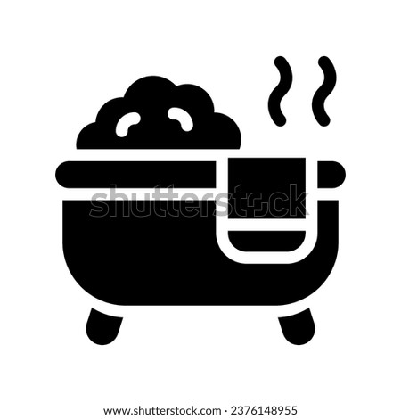 hot tub glyph icon illustration vector graphic. Simple element illustration vector graphic, suitable for app, websites, and presentations isolated on white background
