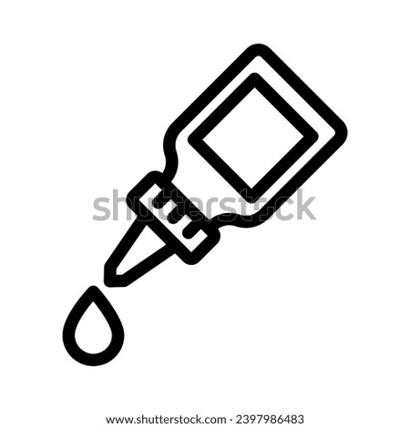 eye dropper line icon illustration vector graphic. Simple element illustration vector graphic, suitable for app, websites, and presentations isolated on white background