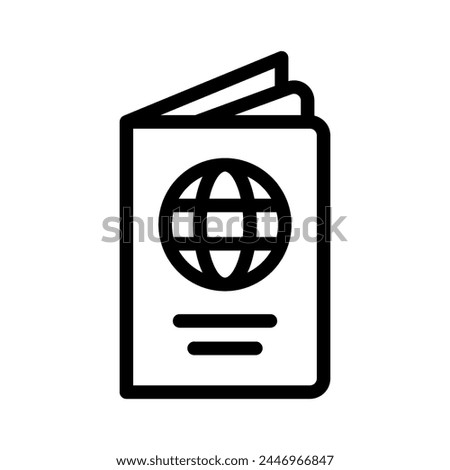 passport line icon illustration vector graphic. Simple element illustration vector graphic, suitable for app, websites, and presentations isolated on white background