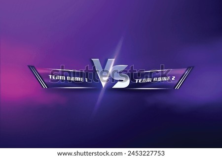 vs Versus fight battle screen competition or comparison futuristic colorful gradient tournament lower third for soccer football sports abstract background