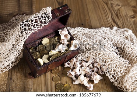 chest of gold, net of the shell