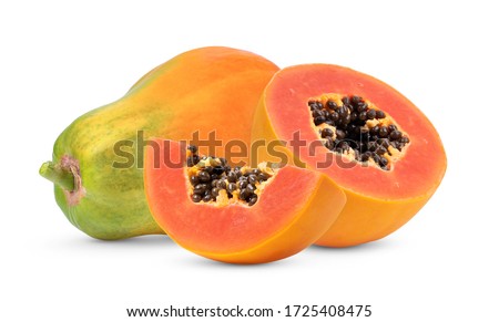 papaya isolated on white background 商業照片 © 
