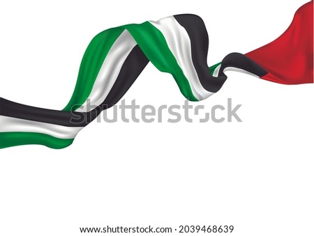 UAE Long Flag national Day celebration Stockfoto © 