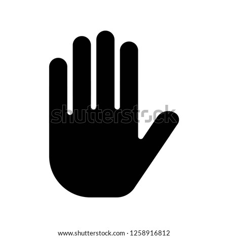 hand icon vector on white background editable eps10