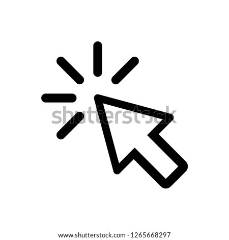 click icon, cursor clicking icon vector, on white background editable eps10