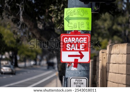 Similar – Image, Stock Photo homemade arrow points to a stairway