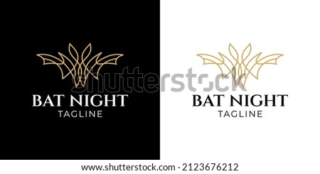 Bat Luxury Logo Monoline Style