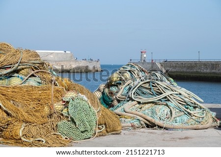 Similar – Image, Stock Photo Fishing nets with rope Net