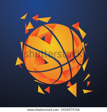 Abstract basketball illustration. Basketball symbol design template