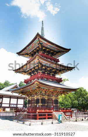 Pagoda at Narita-san Shinsho-ji temple, near Tokyo, Japan