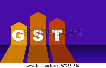 GST - Goods and Services Tax - Vector Illustration. 