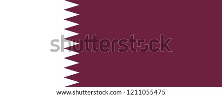 Flag of Qatar vector illustration