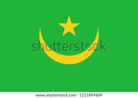 Mauritania Flag vector illustration