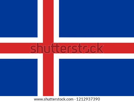 Iceland Flag Vector Illustration