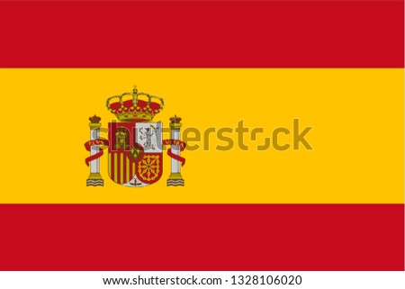 Flag of Spain Quality colour and line vector