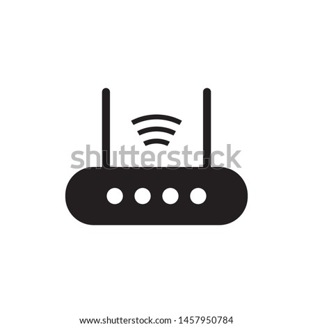 Router logo template vector WiFi internet icon design