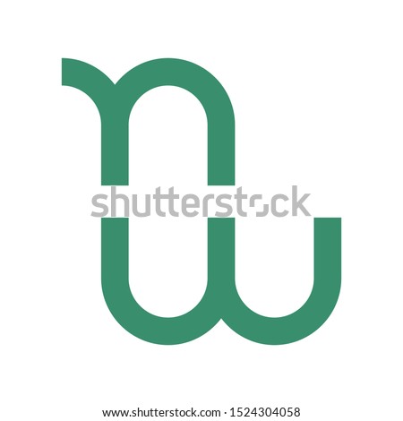 NW initial letter logo template vector icon design