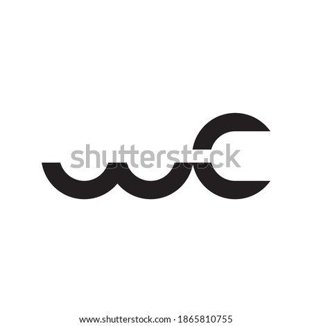 wc initial letter vector logo