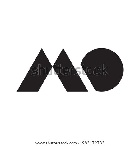 mo initial letter vector logo Foto stock © 