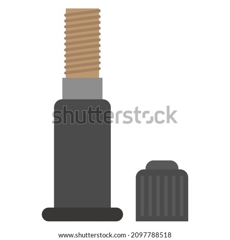 dunlop valve flat clipart vector illustration