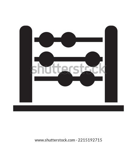 abacus icon vector design template in black color isolated sign on white background