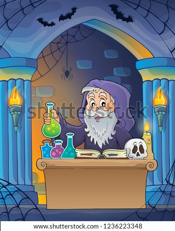 Alchemist topic image 2 - eps10 vector illustration.