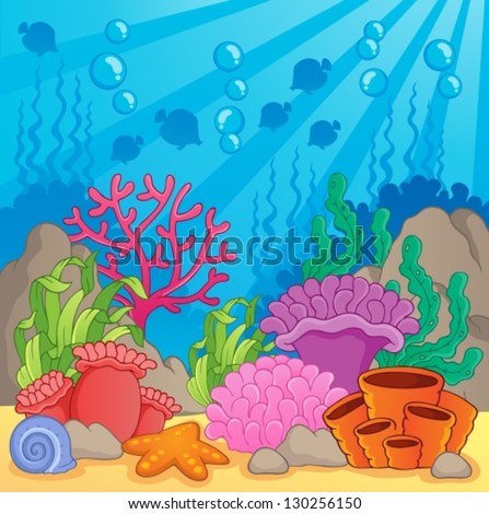 Coral Reef Theme Image 3 - Vector Illustration. - 130256150 : Shutterstock