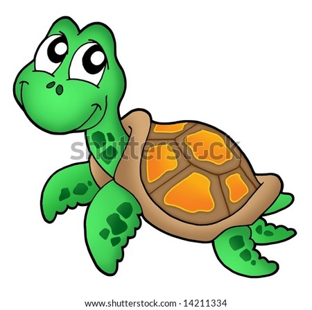 Little Sea Turtle - Color Illustration. - 14211334 : Shutterstock