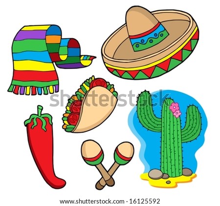 Mexican Collection, Objects - Vector Illustration. - 16125592 ...