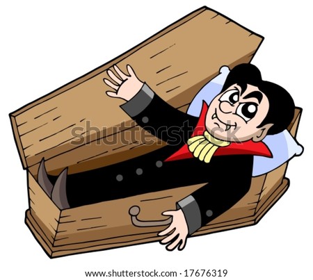 Vampire In Coffin - Vector Illustration. - 17676319 : Shutterstock