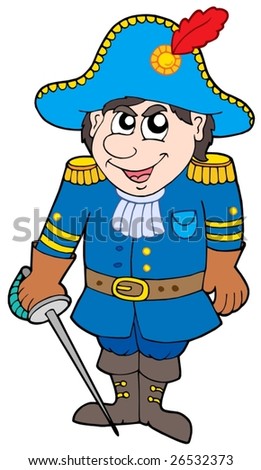 Cartoon Soldier In Blue Uniform - Vector Illustration. - 26532373 ...