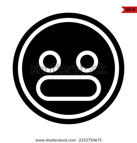 ilustration of suprised glyph icon
