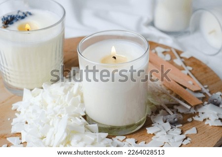 Similar – Image, Stock Photo Lavender Soy Candle