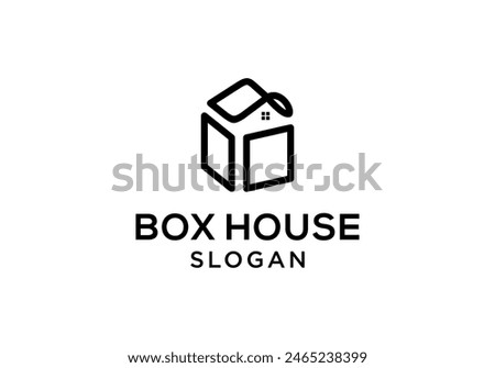 House Box Icon Logo Design Element